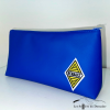Pochette vanity simili bleu logo RENAULT noir et jaune