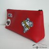 Pochette vanity simili rouge logo michelin elf gotti