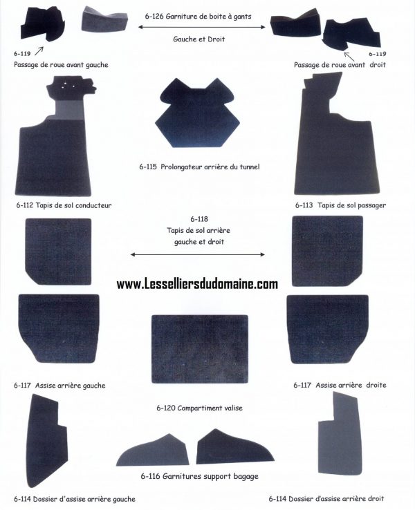 renault tapis de sol conducteur shéma kit moquette