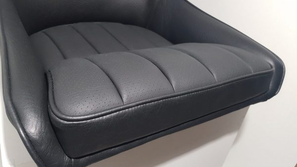 MJ Matra Djet perforated black leather bucket seat