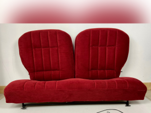 Rear bench seat R5A phase 2 Alpine Renault ruby red fabric R5 Alpine phase 2 and Renault 5 Alpine Turbo