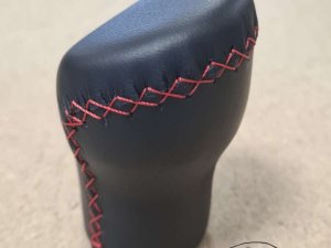 Re-trimming the leather V6GT- GTA pommel with red stitch