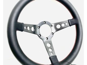 Alpine leather steering wheel trim
