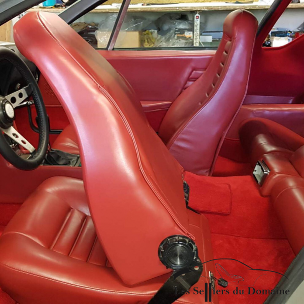 Front seat cover Alpine A310 4cylinder in burgundy leather