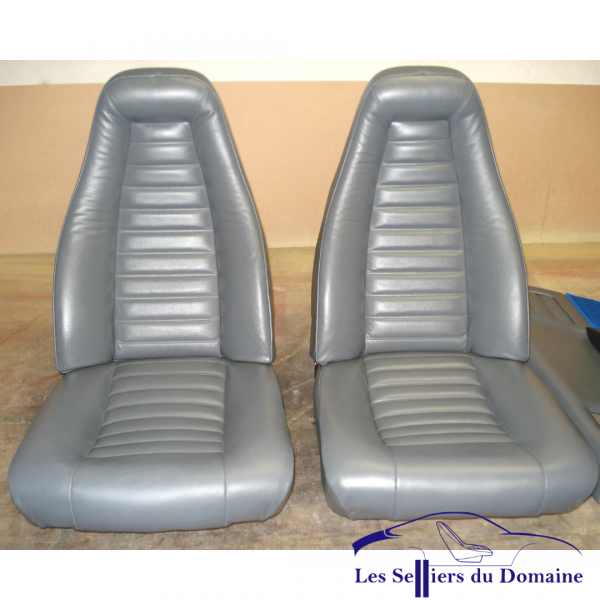 Front seat cover Alpine A310 4cylinder in pearl grey leather