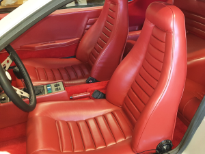 Front seat cover Alpine A310 4cylinder in burgundy leather