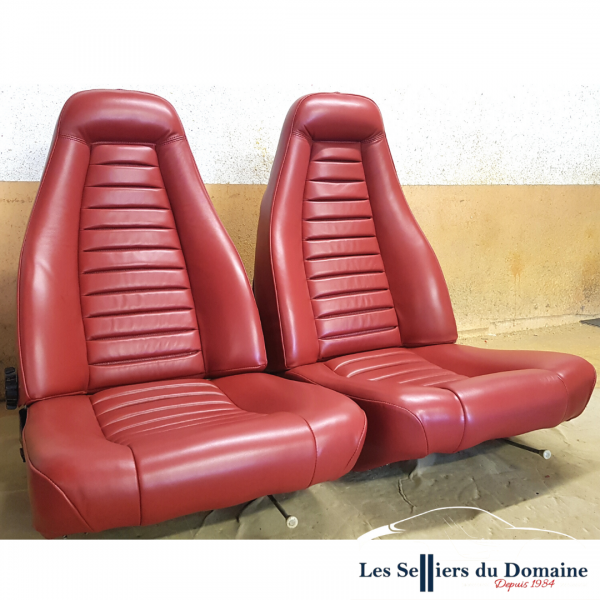 Front seat cover Alpine A310 4cylinder in burgundy leather