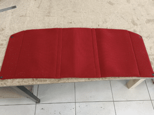 Plage arrière souple velours rubis Renault 5 Turbo